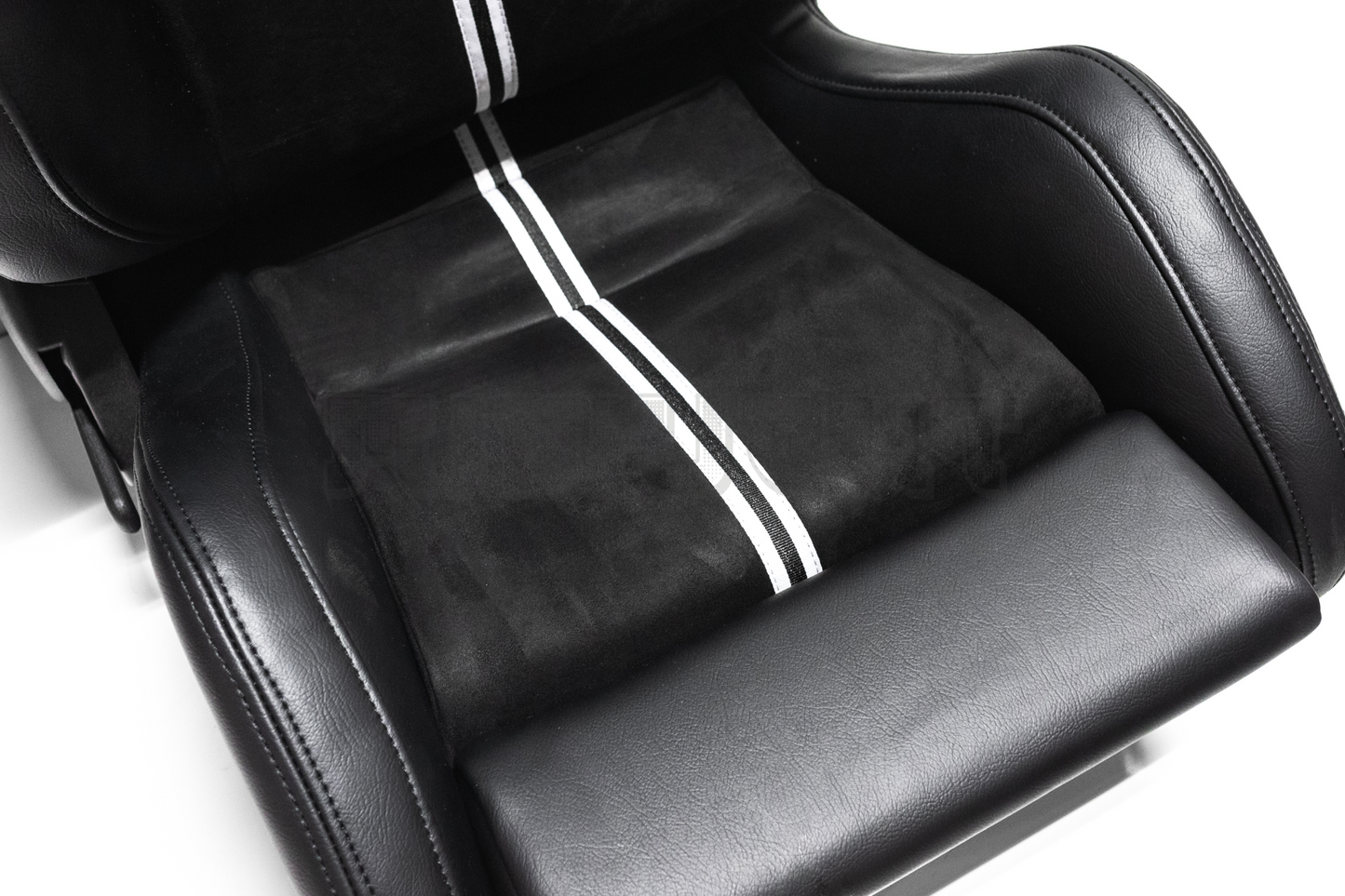 Recaro Sportster CS Style Black Suede & Fabric Reclinable Bucket Seat