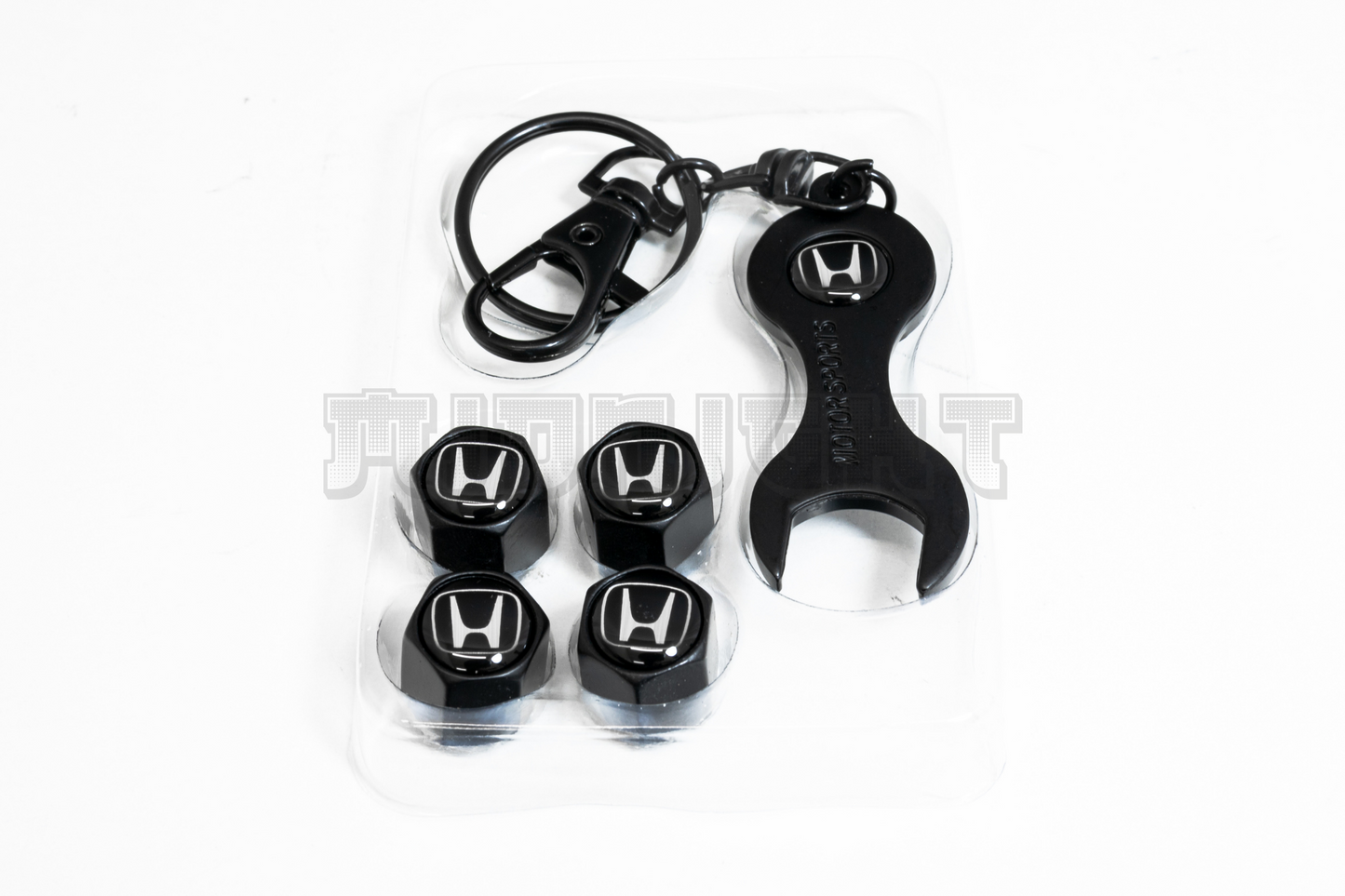 Honda Valve Stem Caps With Wrench Keychain