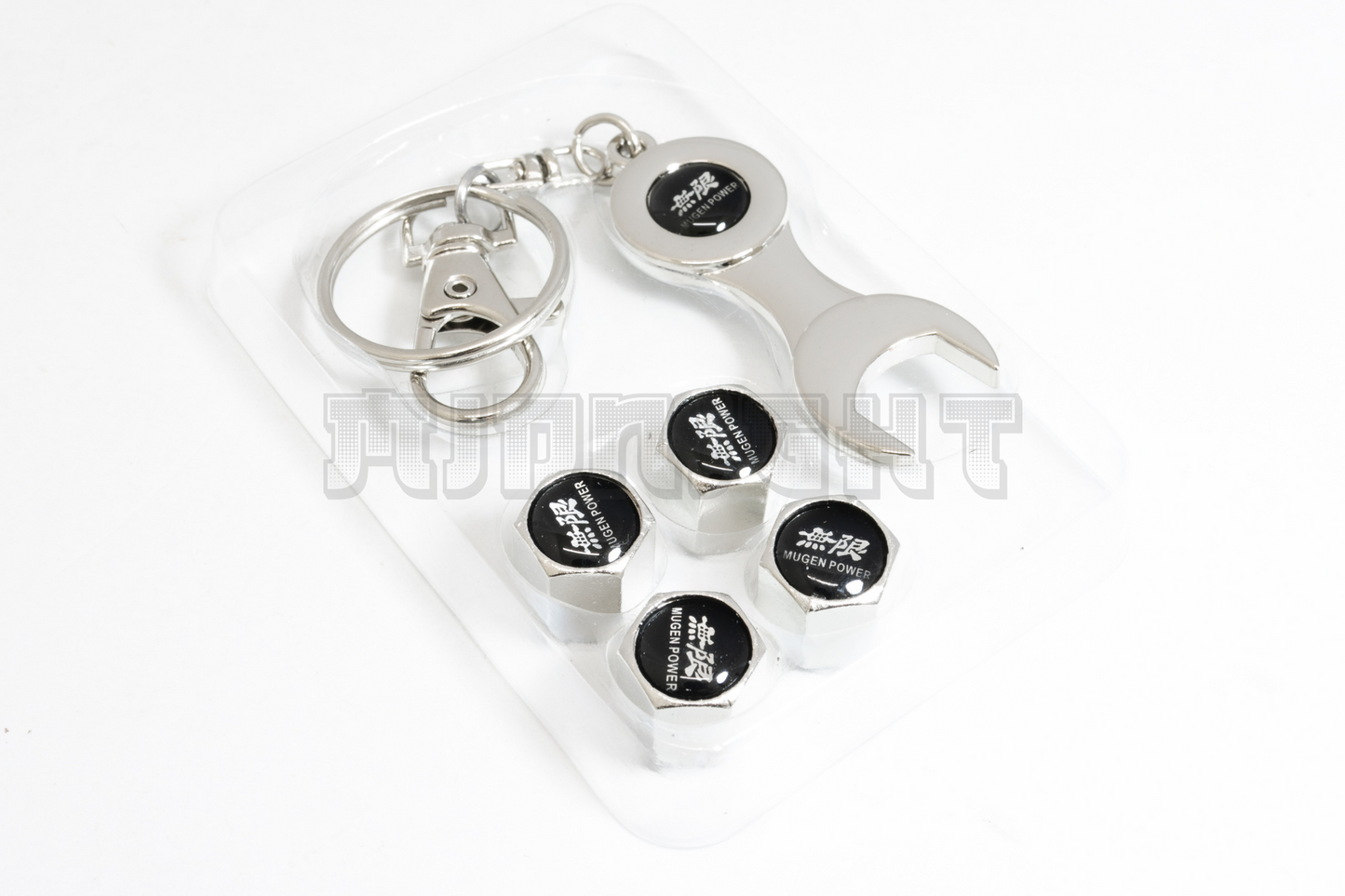 Mugen Power Valve Stem Caps With Wrench Keychain