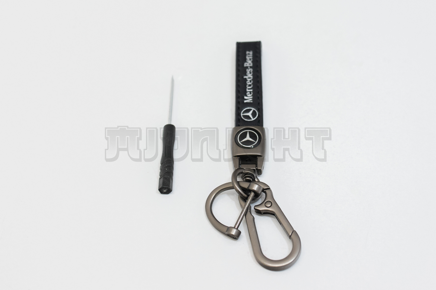 Mercedes-Benz Black Leather Keychain