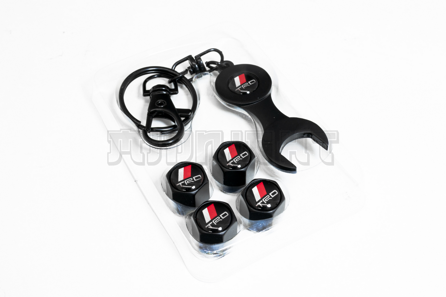 Toyota TRD Valve Stem Caps With Wrench Keychain