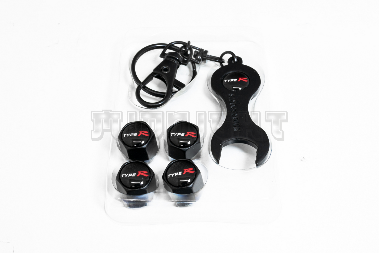 Honda Type R Valve Stem Caps With Wrench Keychain