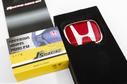 J'S TYPE B Red Steering Wheel Emblem Badge Fits For Accord, Civic, CR-V, FIT