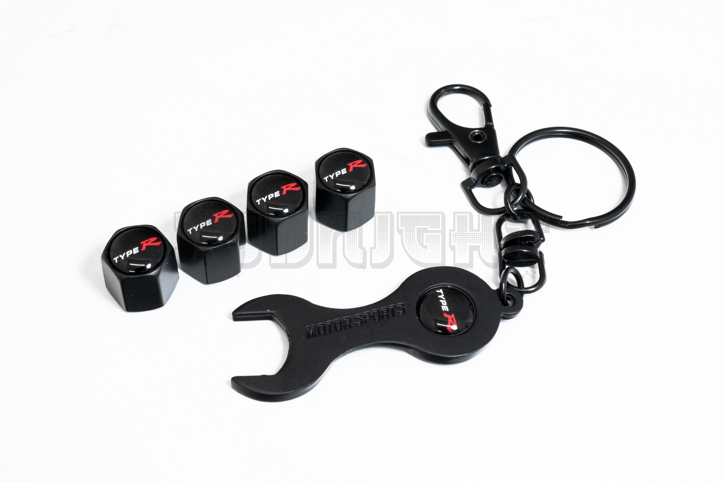 Honda Type R Valve Stem Caps With Wrench Keychain