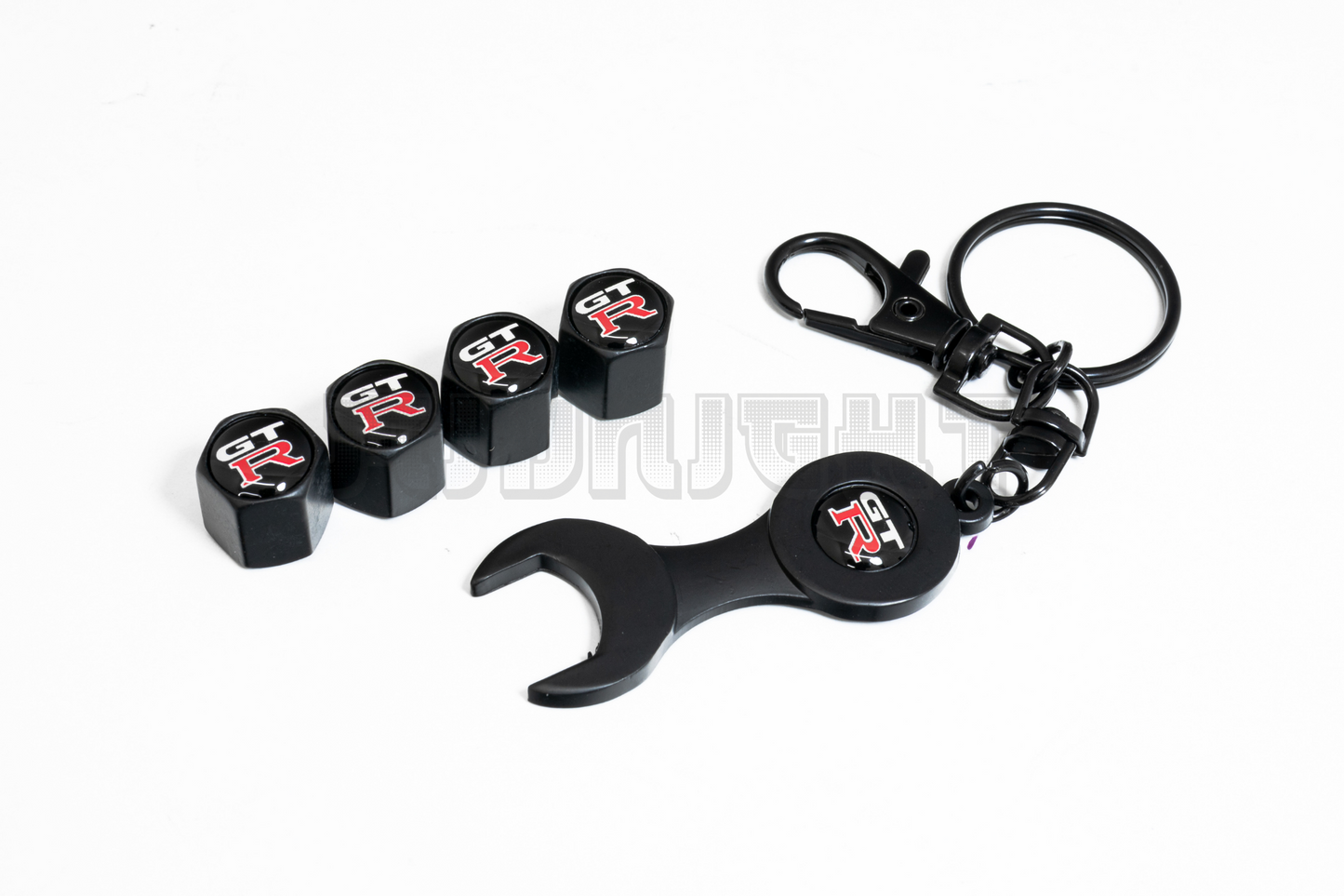 Nissan GT-R Valve Stem Caps With Wrench Keychain