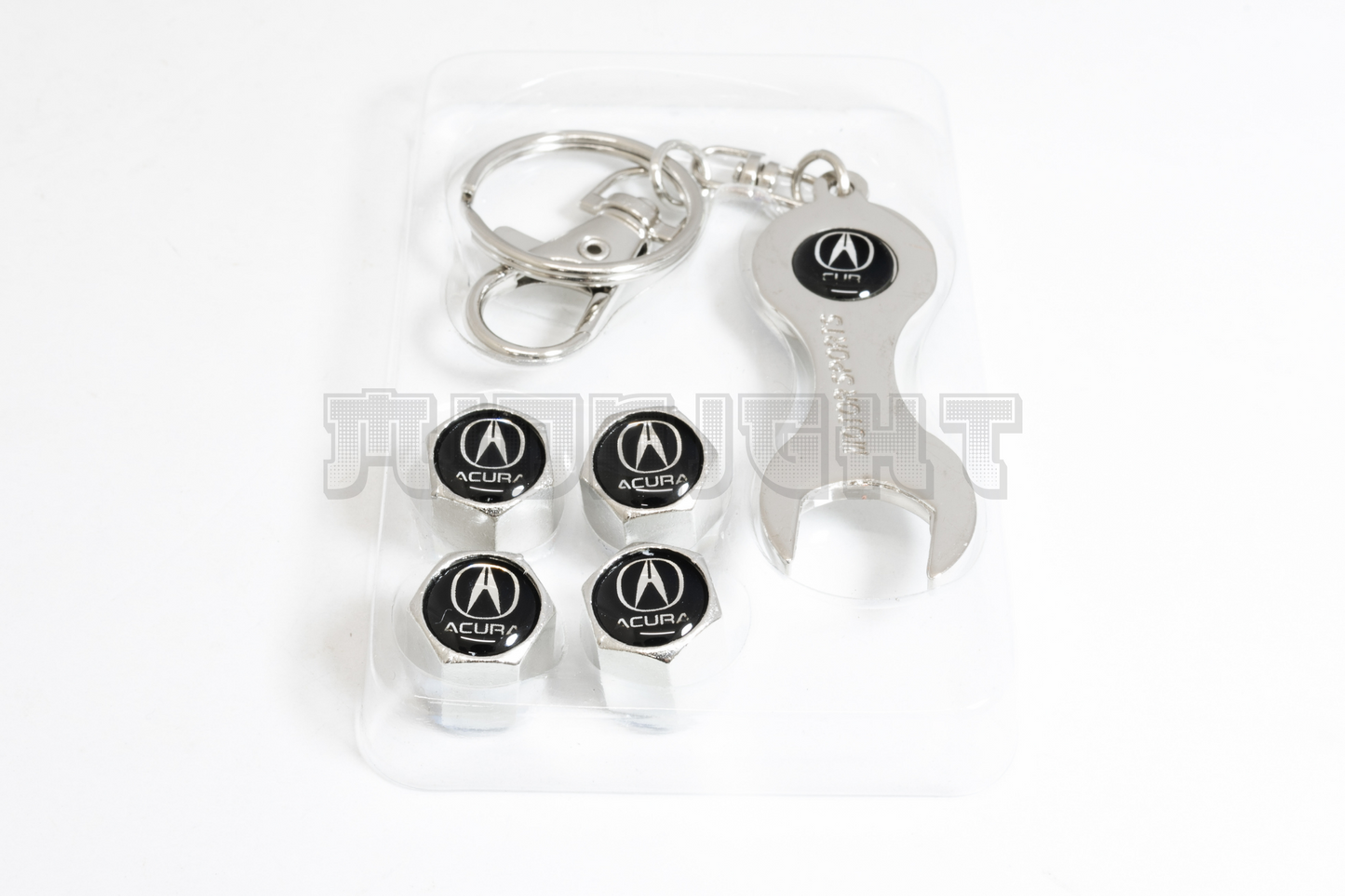 Acura Valve Stem Caps With Wrench Keychain