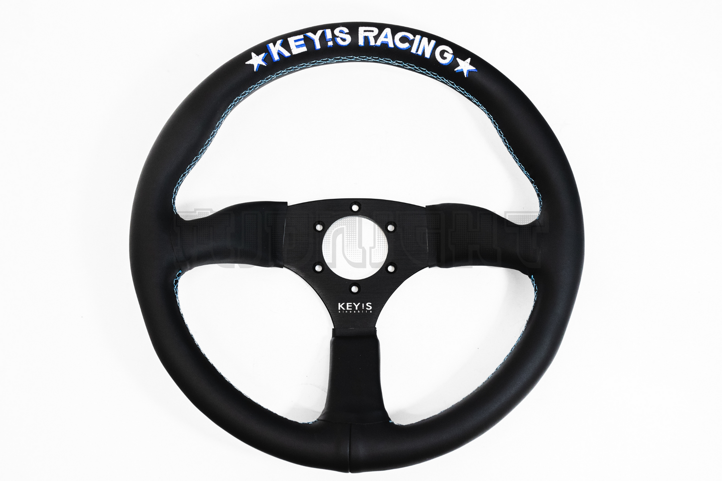 KEY'S RACING Semi-Deep Semicone Type Style Leather 340mm Steering Wheel