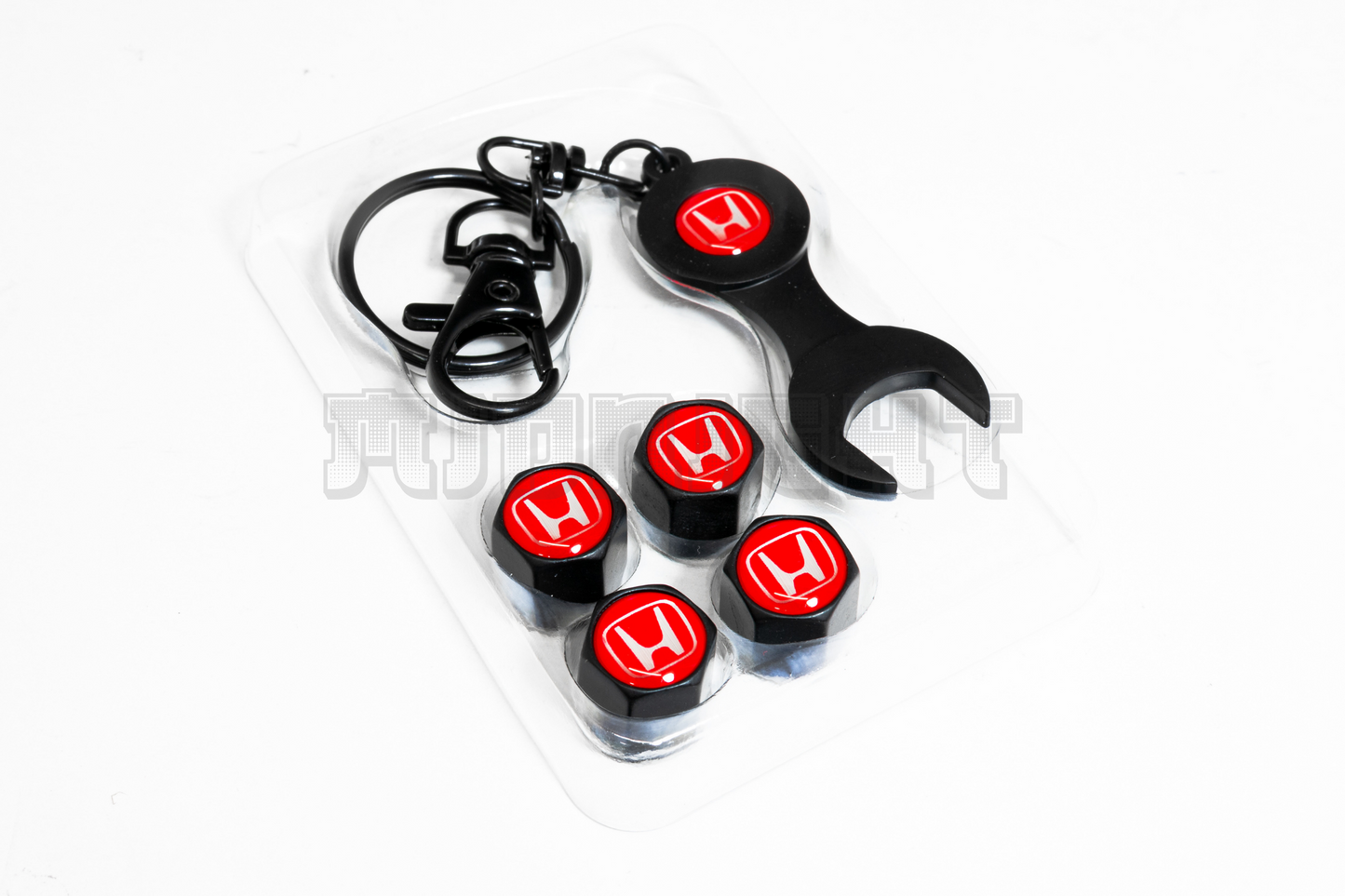 Honda Valve Stem Caps With Wrench Keychain