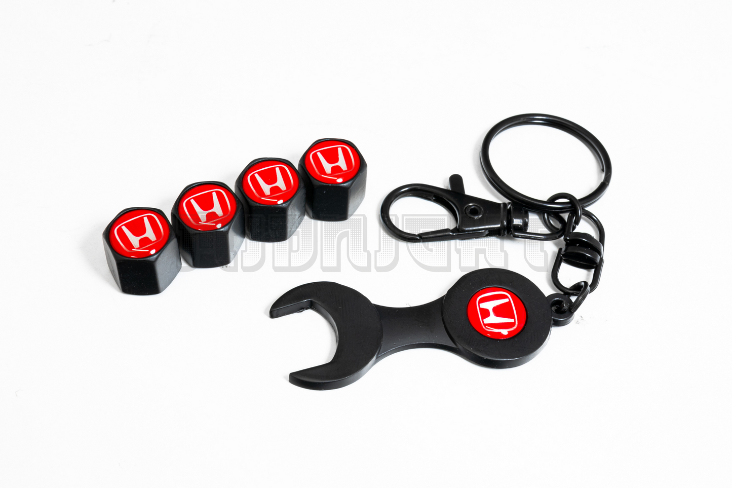 Honda Valve Stem Caps With Wrench Keychain