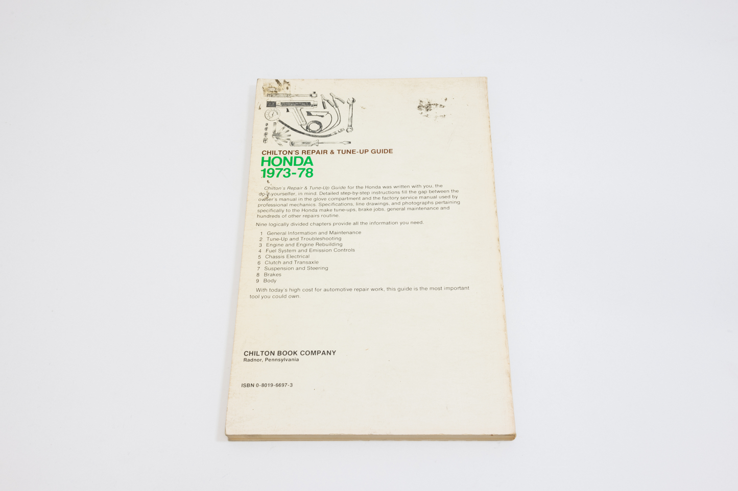 Honda 1973 to 1978 Chilton's Repair & Tune-Up Guide