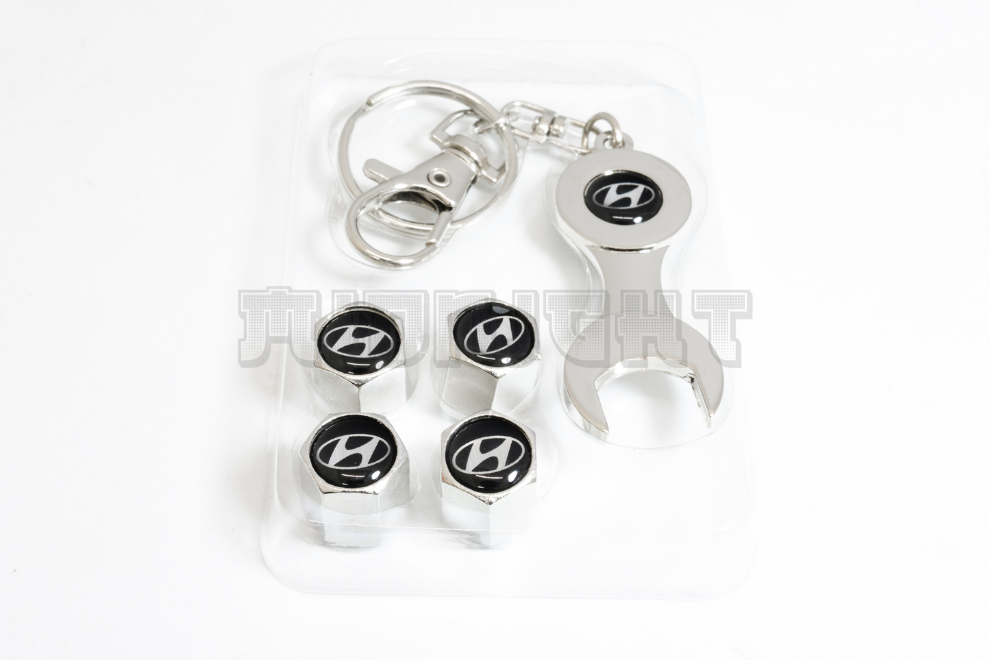 Hyundai Valve Stem Caps With Wrench Keychain