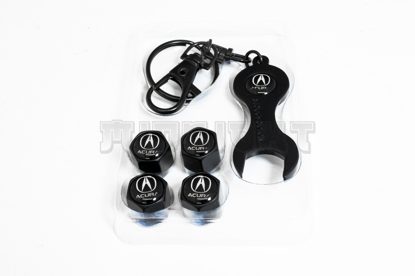 Acura Valve Stem Caps With Wrench Keychain