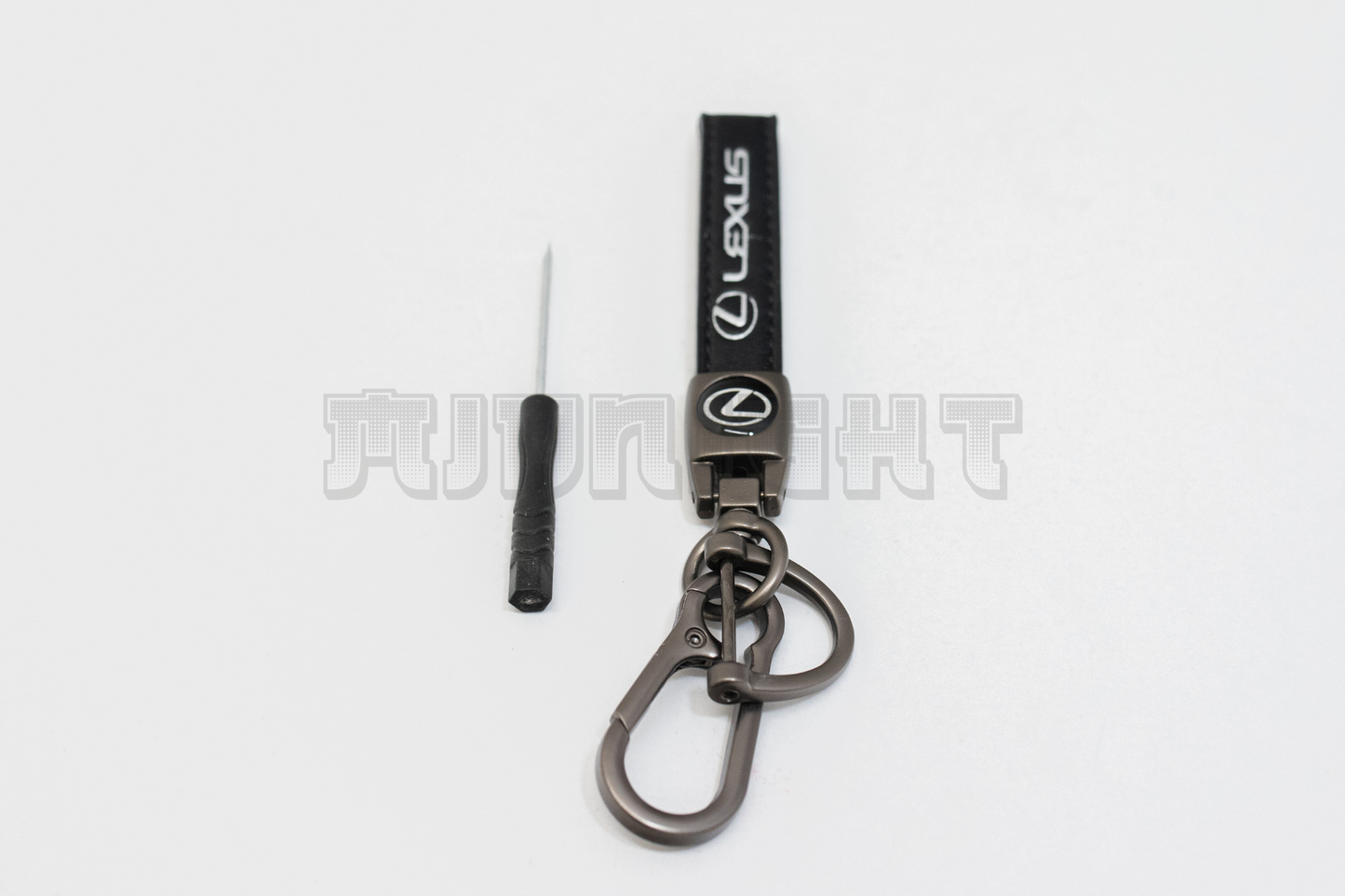 Lexus Black Leather Keychain