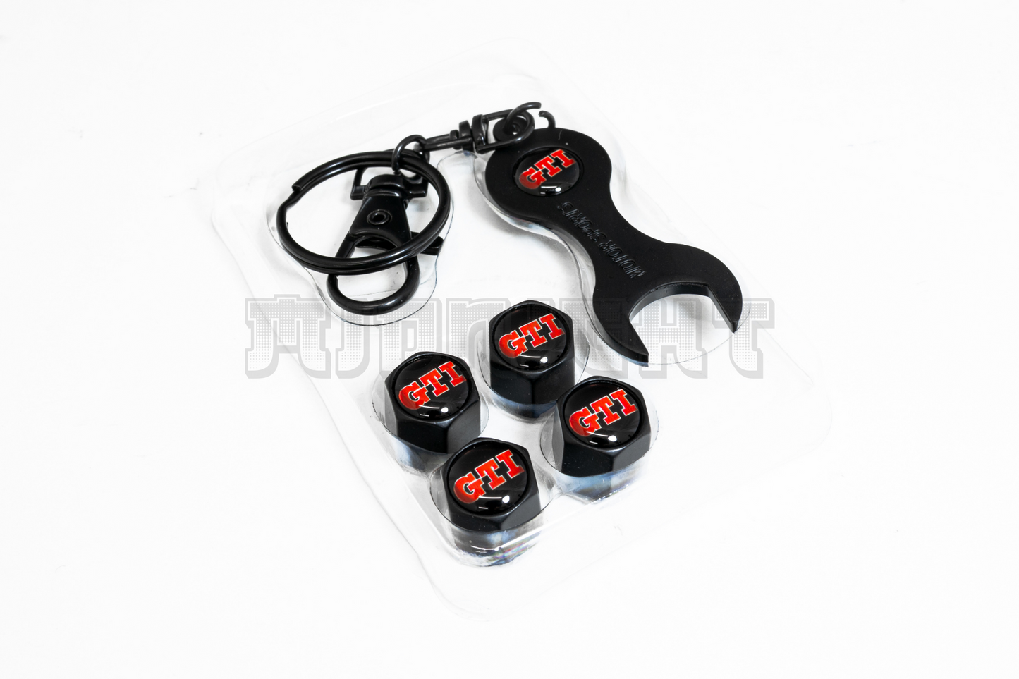 Volkswagen GTI Valve Stem Caps With Wrench Keychain