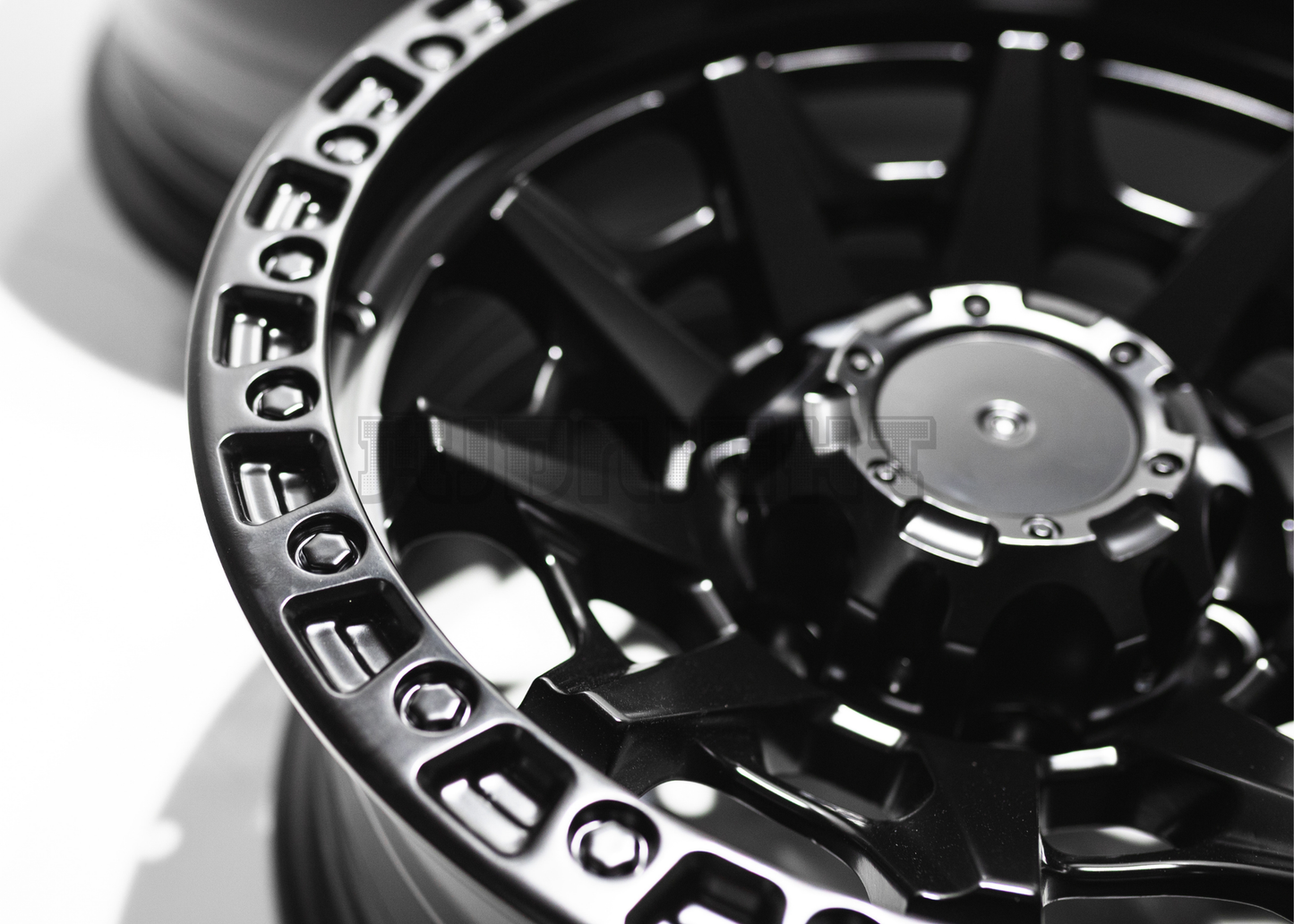 16" Matte Black Rhino Style Wheels (5x139.7) Square Set