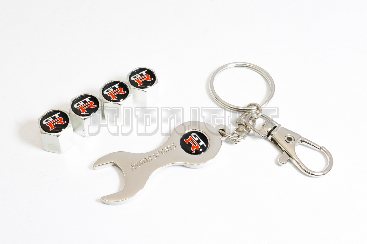 Nissan GT-R Valve Stem Caps With Wrench Keychain