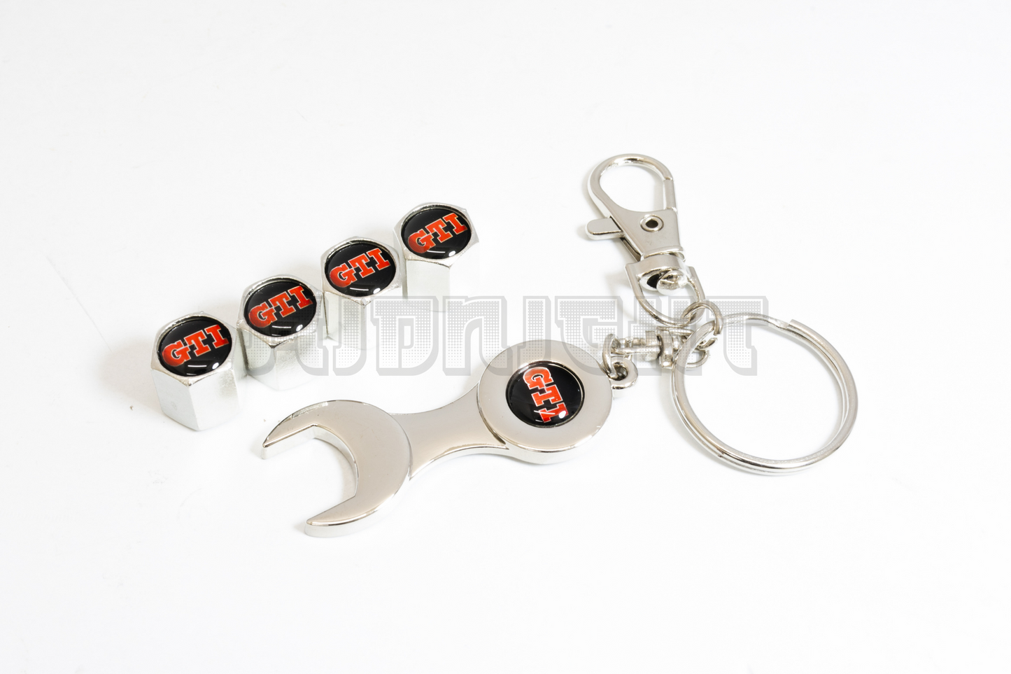 Volkswagen GTI Valve Stem Caps With Wrench Keychain