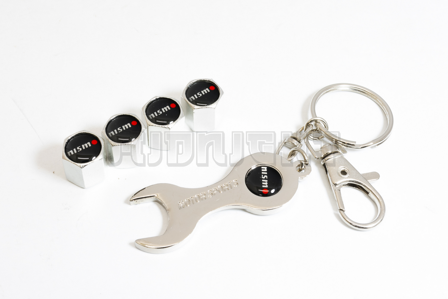 Nissan Nismo Valve Stem Caps With Wrench Keychain