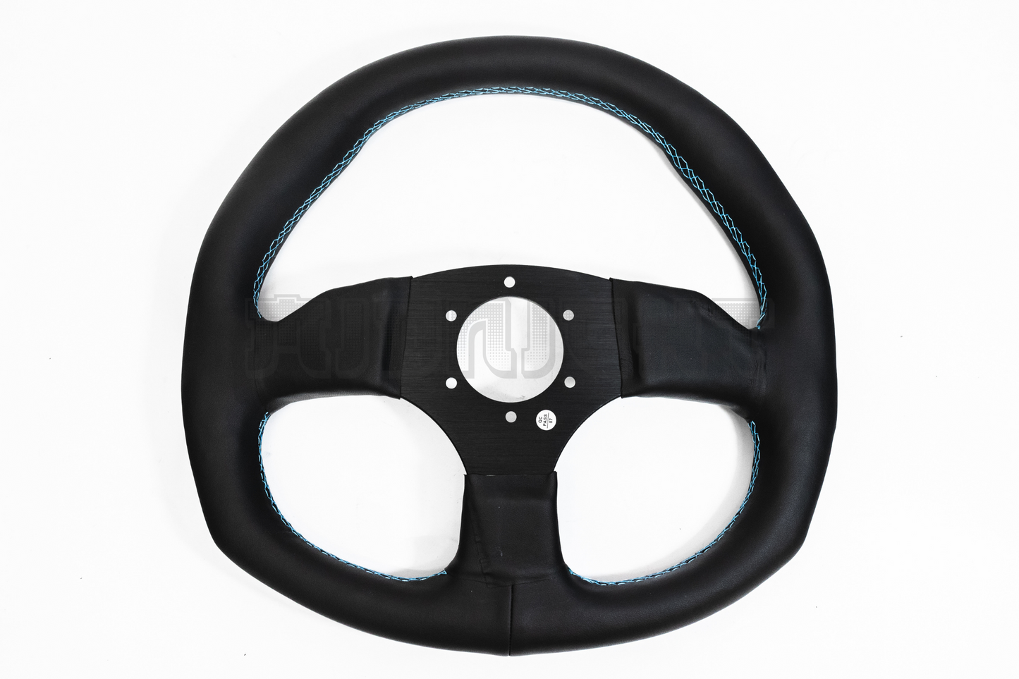 KEY'S RACING D-Shape Semi-Deep Style 340mm Leather Steering Wheel
