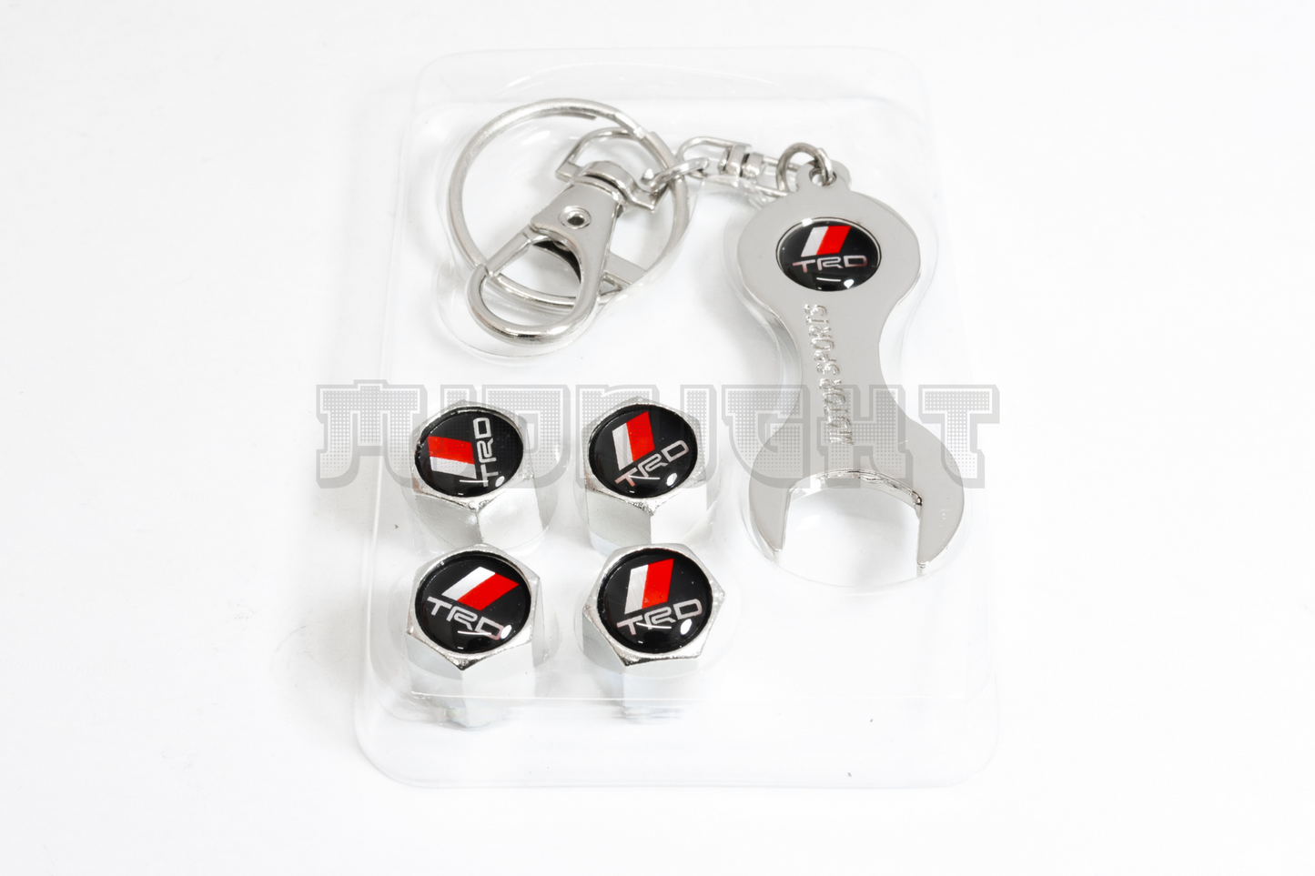 Toyota TRD Valve Stem Caps With Wrench Keychain
