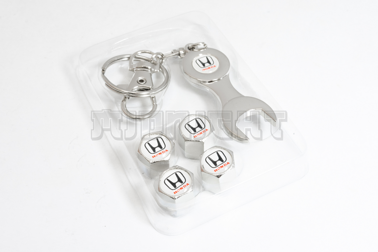 Honda Valve Stem Caps With Wrench Keychain