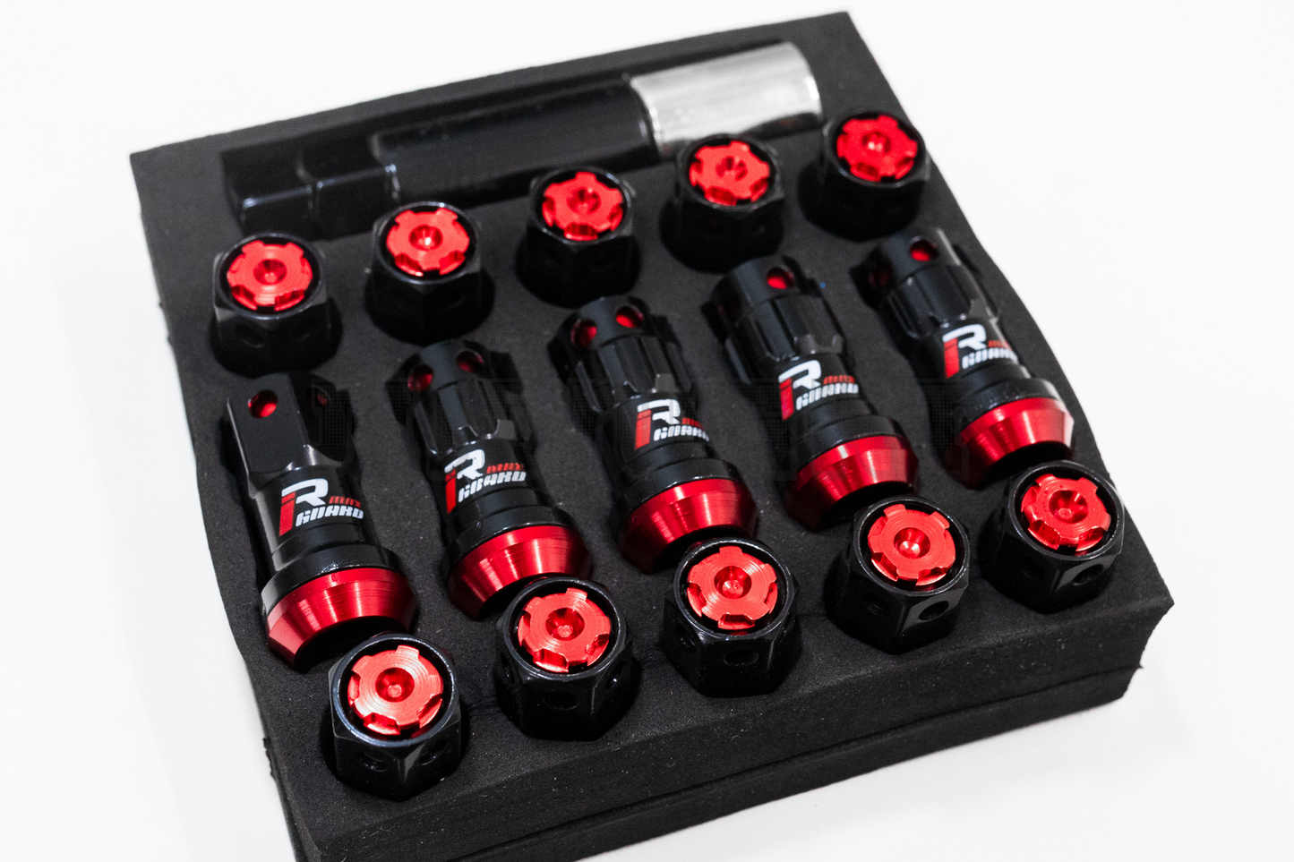 MaxGuard R40 Style Red Racing Composite Formula Lock Set Lug Nuts M12xP1.25 / M12x1.5