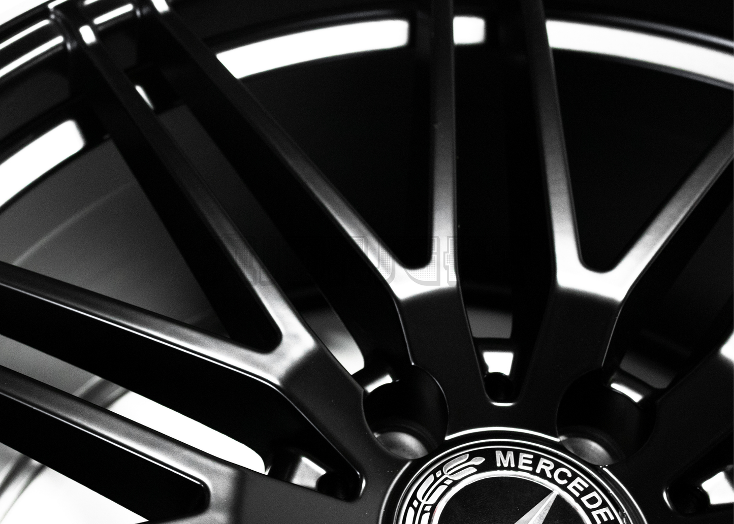 20" Matte Black Machined Lip Wheels For Mercedes Staggered Set 20x8.5/9.5
