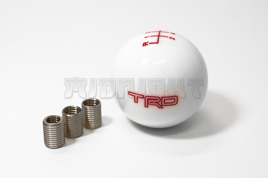 Toyota TRD Style White 6 Speed MT Universal Shift Knob
