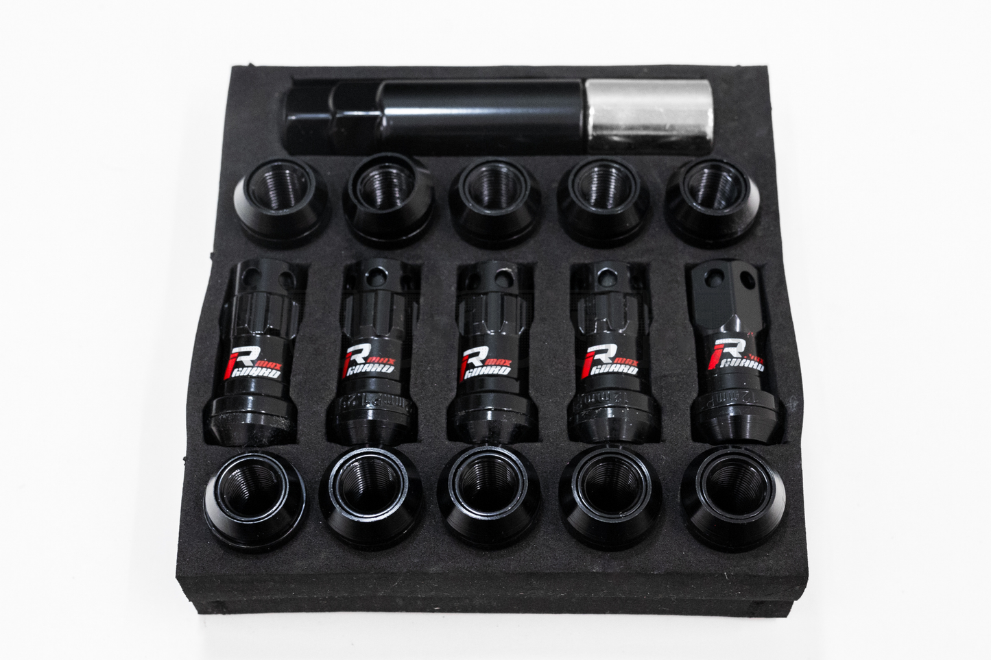 MaxGuard R40 Style Black Racing Composite Formula Lock Set Lug Nuts M12xP1.25 / M12x1.5