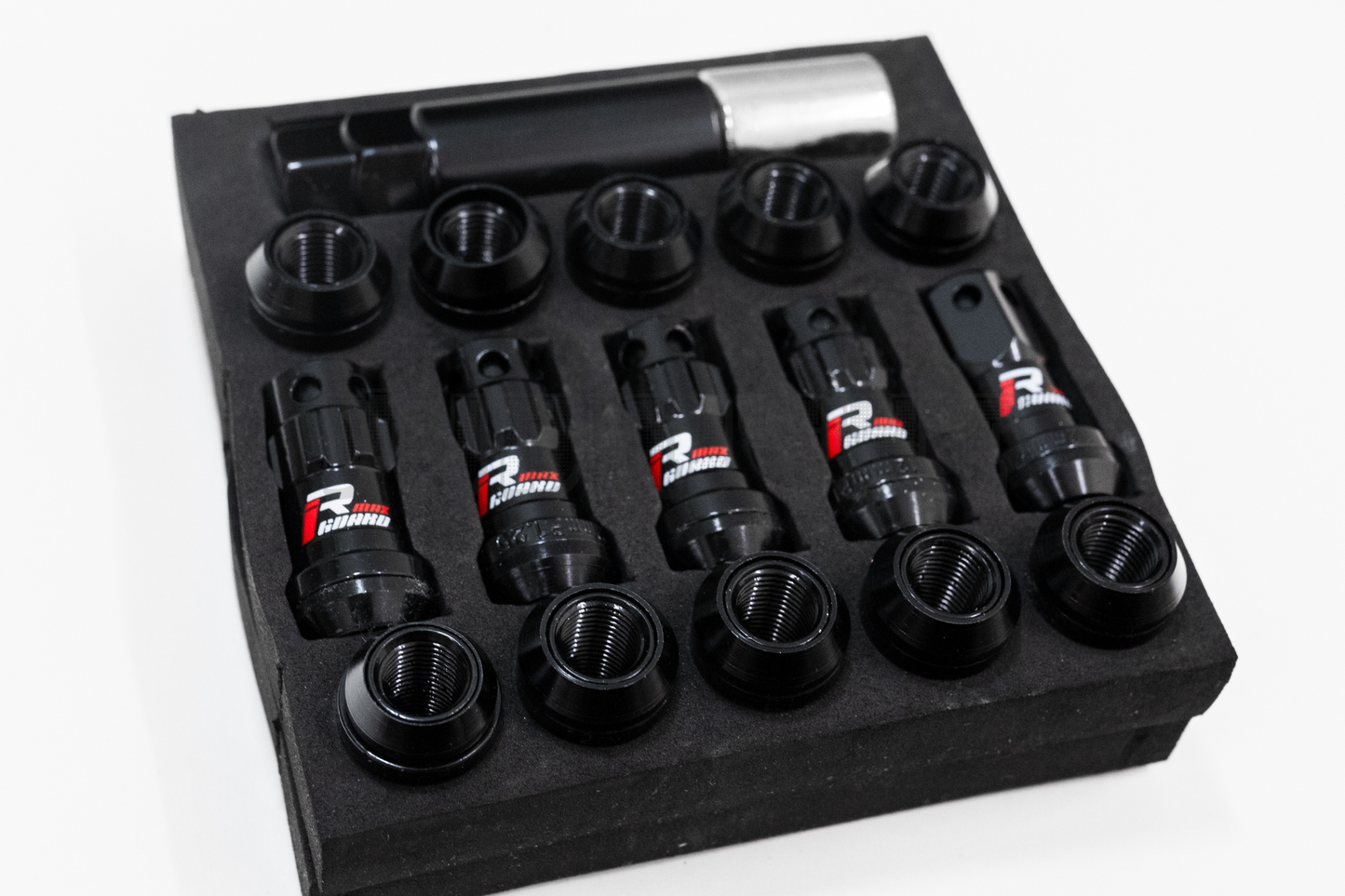 MaxGuard R40 Style Black Racing Composite Formula Lock Set Lug Nuts M12xP1.25 / M12x1.5