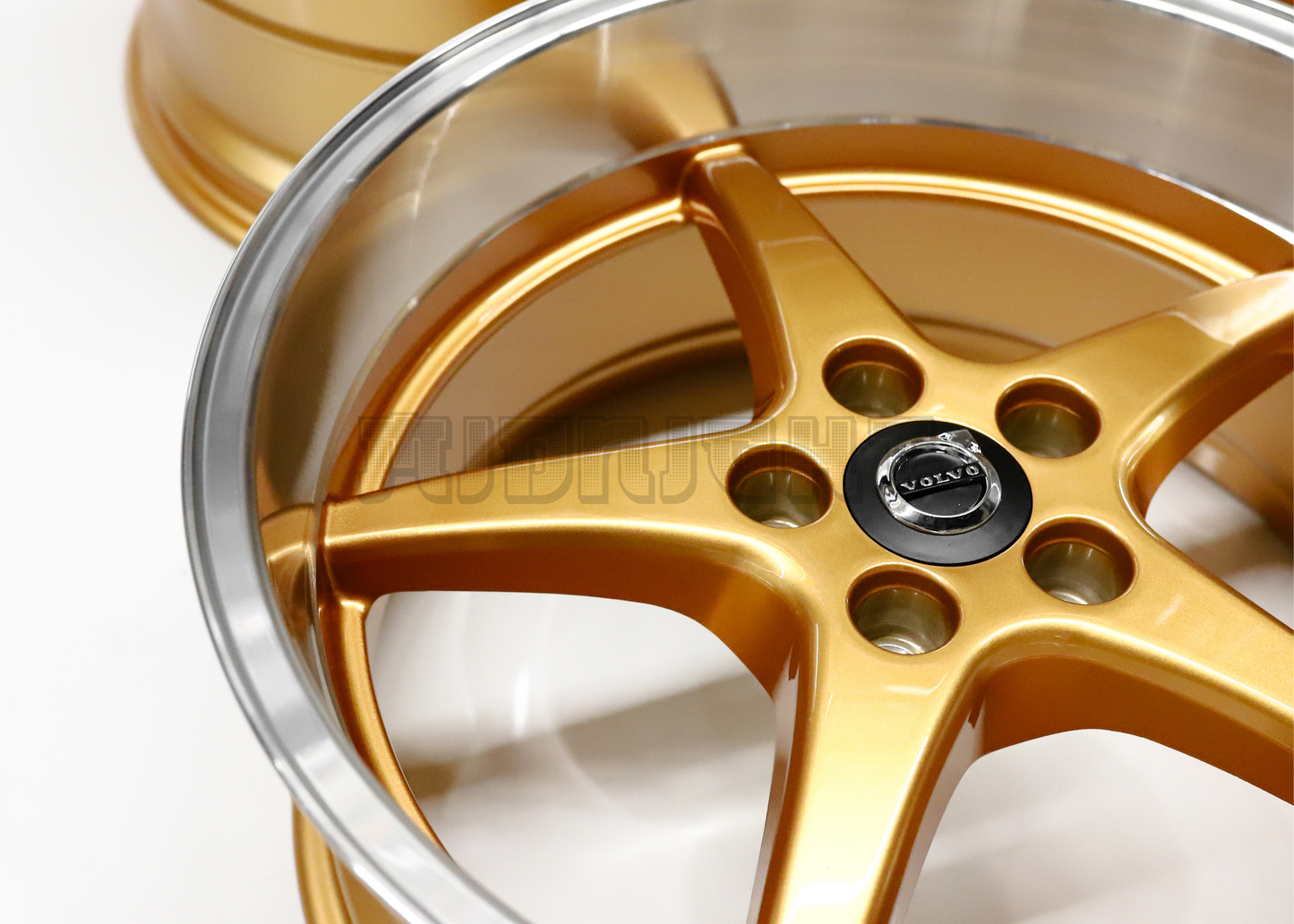 Orange Machined Lip Wheels For Volvo Squared Set