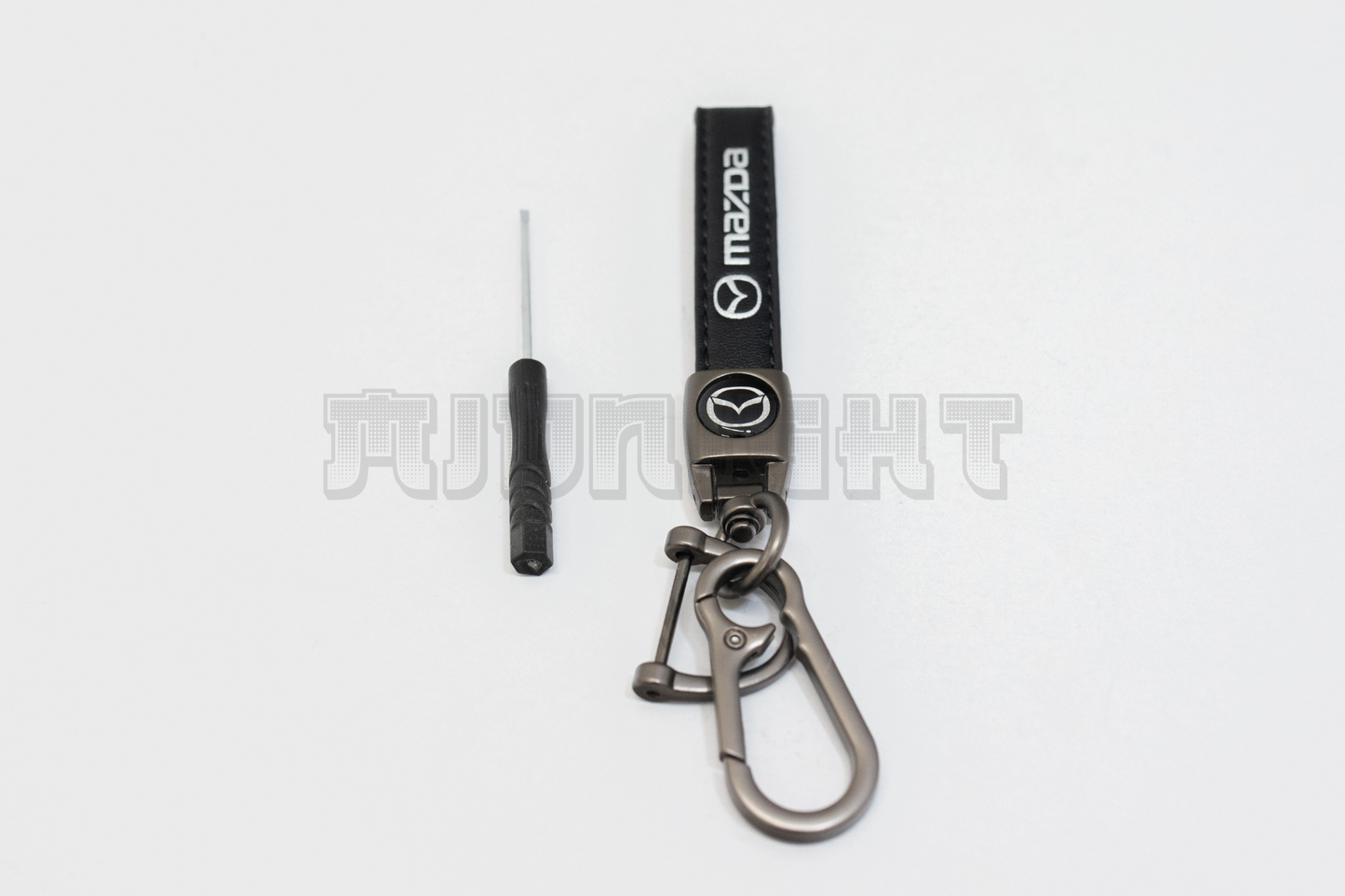 Mazda Black Leather Keychain