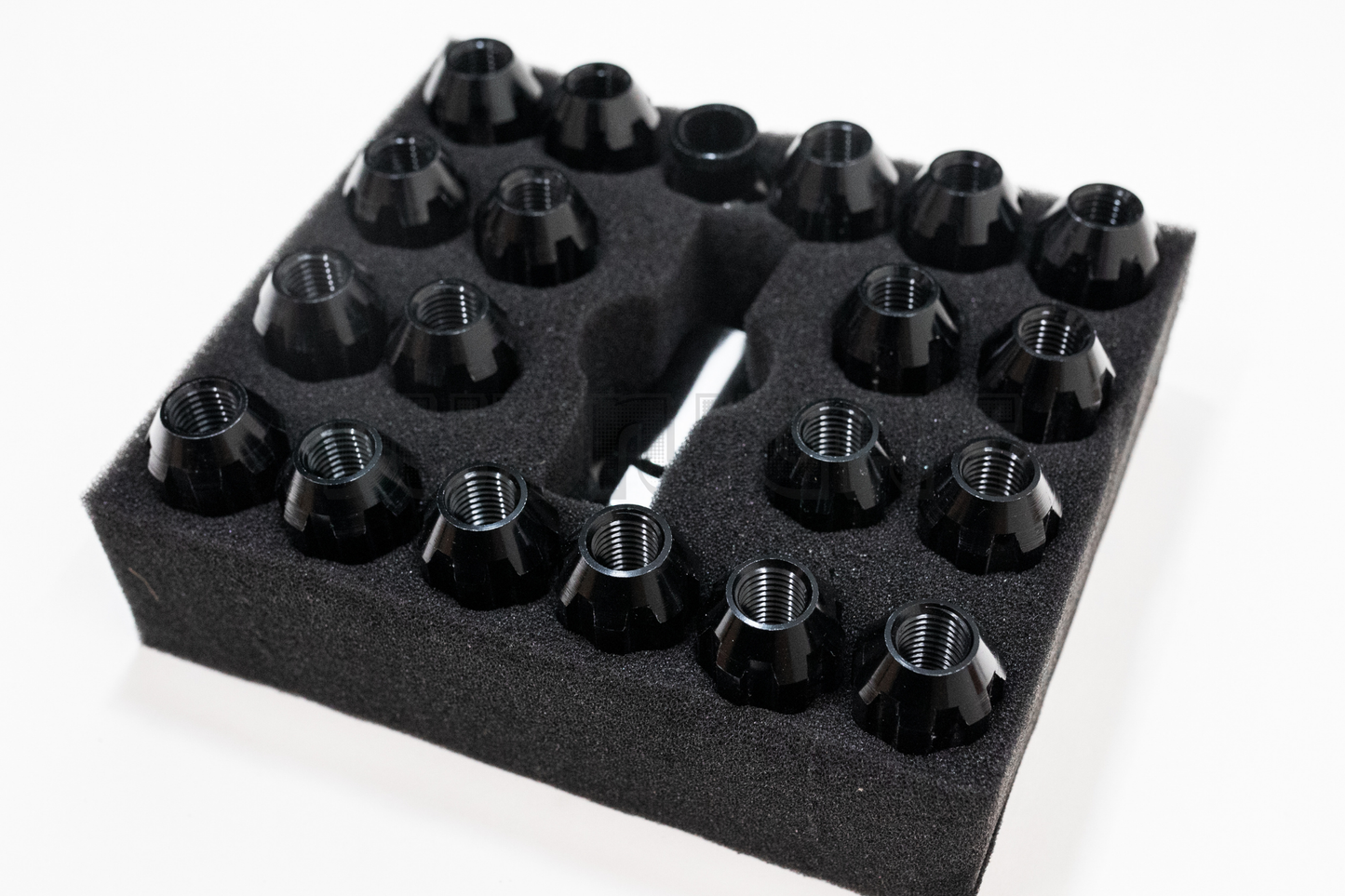 D1 Spec Style Black Racing Composite Formula Spline Lug Nut Set M12xP1.25 / M12x1.5