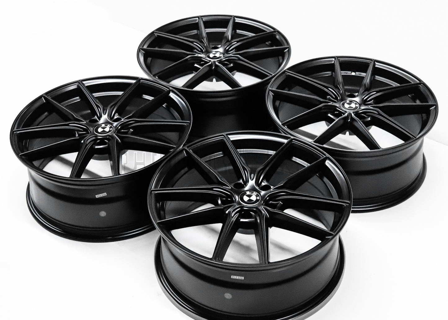 19" Satin Black Wheels For BMW (5x120) Squared Set
