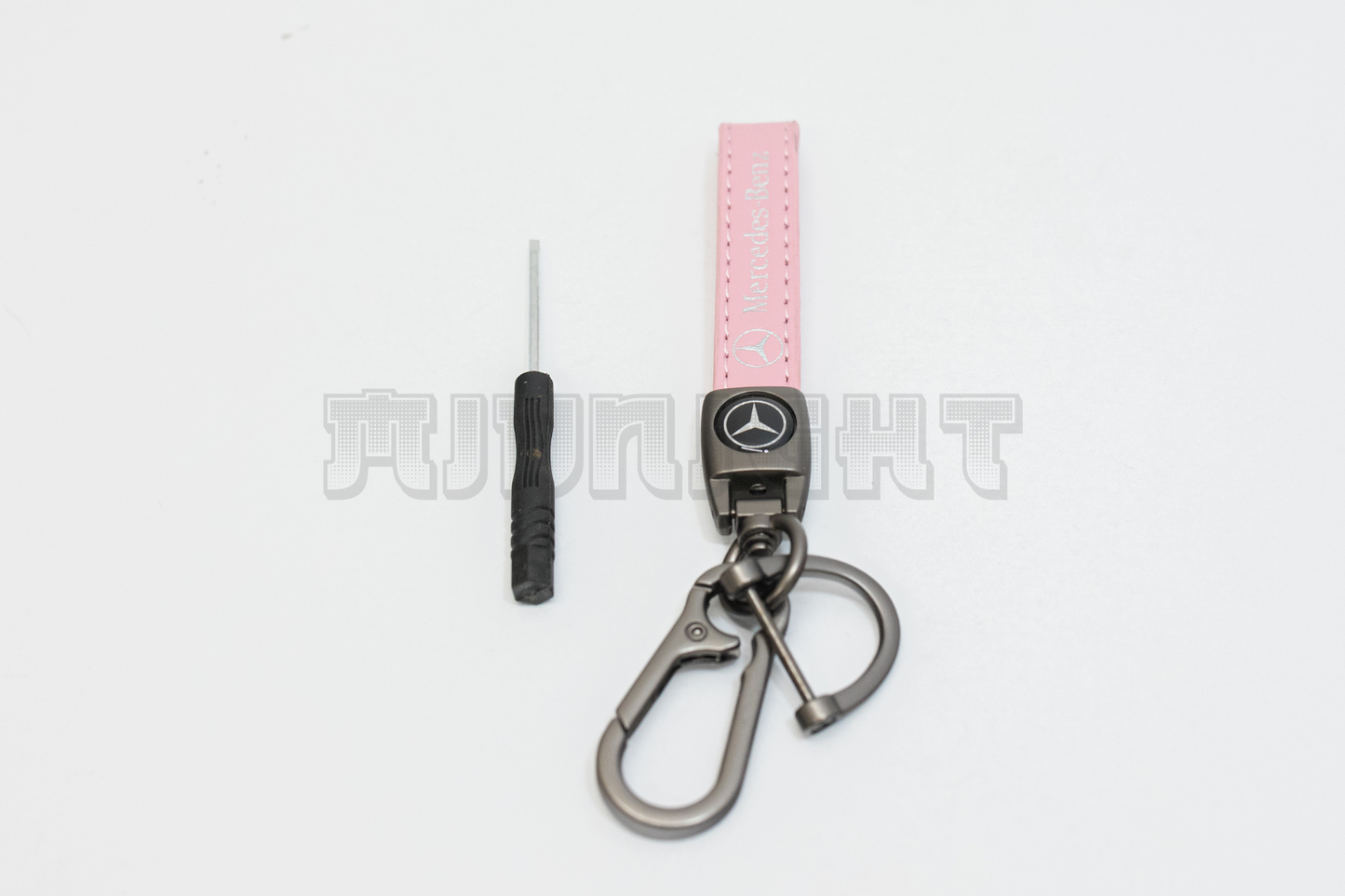 Mercedes-Benz Pink Leather Keychain