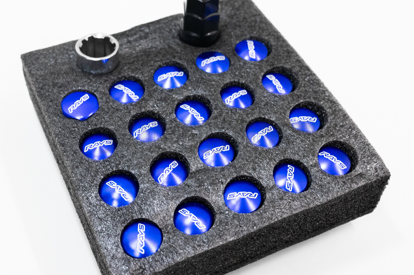 Rays Style Blue Racing Composite Formula Hexagon Lug Nut Set M12xP1.25 / M12x1.5