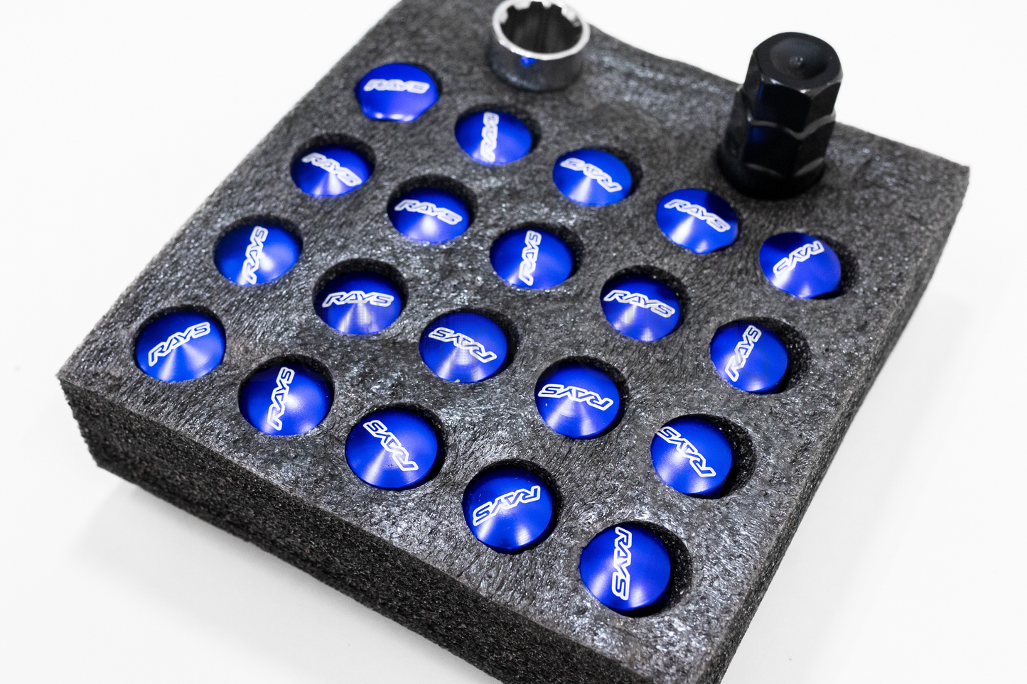 Rays Style Blue Racing Composite Formula Hexagon Lug Nut Set M12xP1.25 / M12x1.5