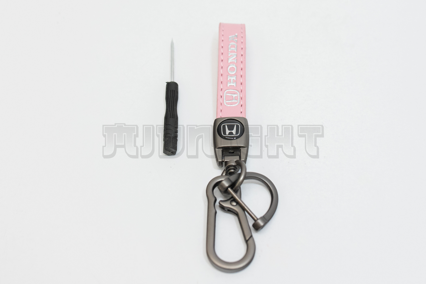 Honda Pink Leather Keychain