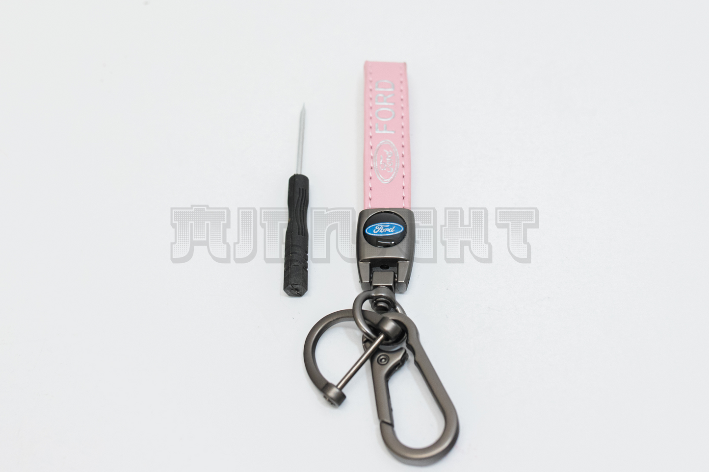 Ford Pink Leather Keychain