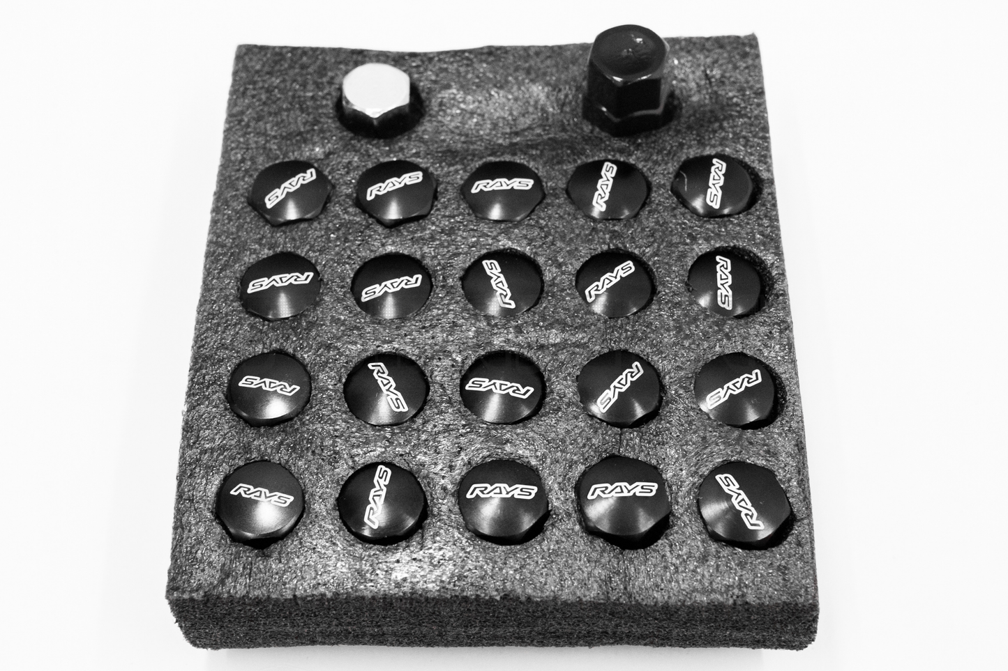 Rays Style Black Racing Composite Formula Hexagon Lug Nut Set M12xP1.25 / M12x1.5