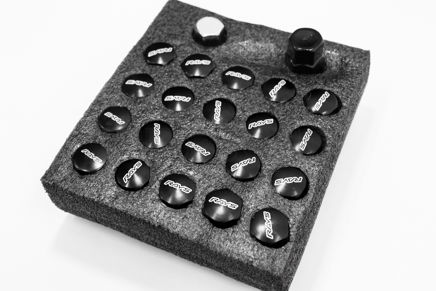 Rays Style Black Racing Composite Formula Hexagon Lug Nut Set M12xP1.25 / M12x1.5