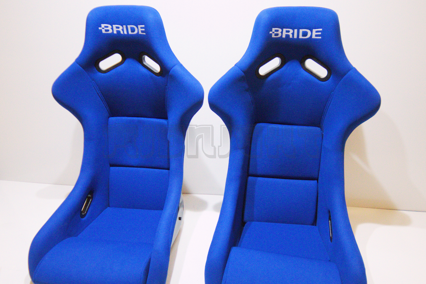 Bride Zeta III Carbon Kevlar Style Blue Fabric Fixed Back Seat