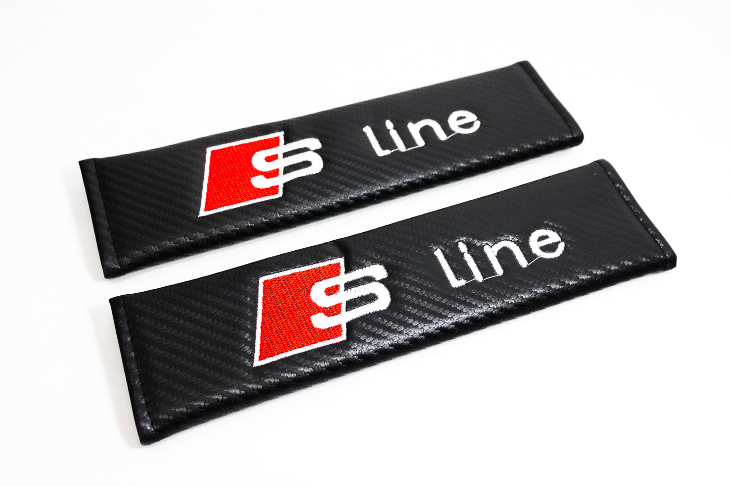 Audi S Line Carbon Fiber Style Seat Belt Strap Covers