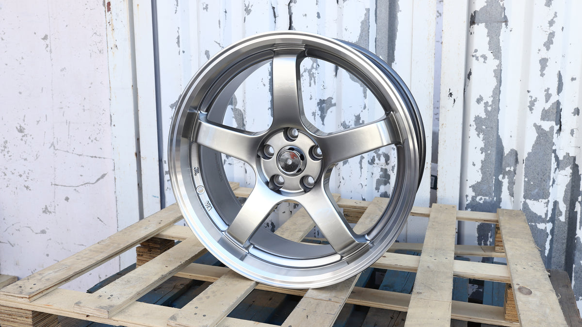 18" Hyper Black Machined Lip Advan Racing GT Style Wheels Set of 4 18x8.5 +35 5x120
