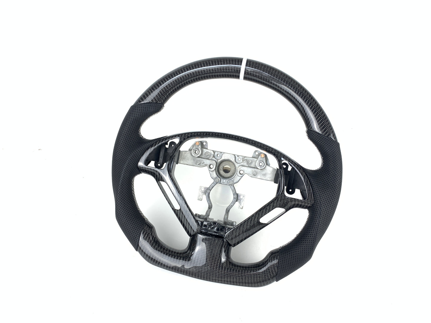 Carbon Fiber Flat Bottom Steering Wheel For Infinity G35 G25 G37 2007-2013