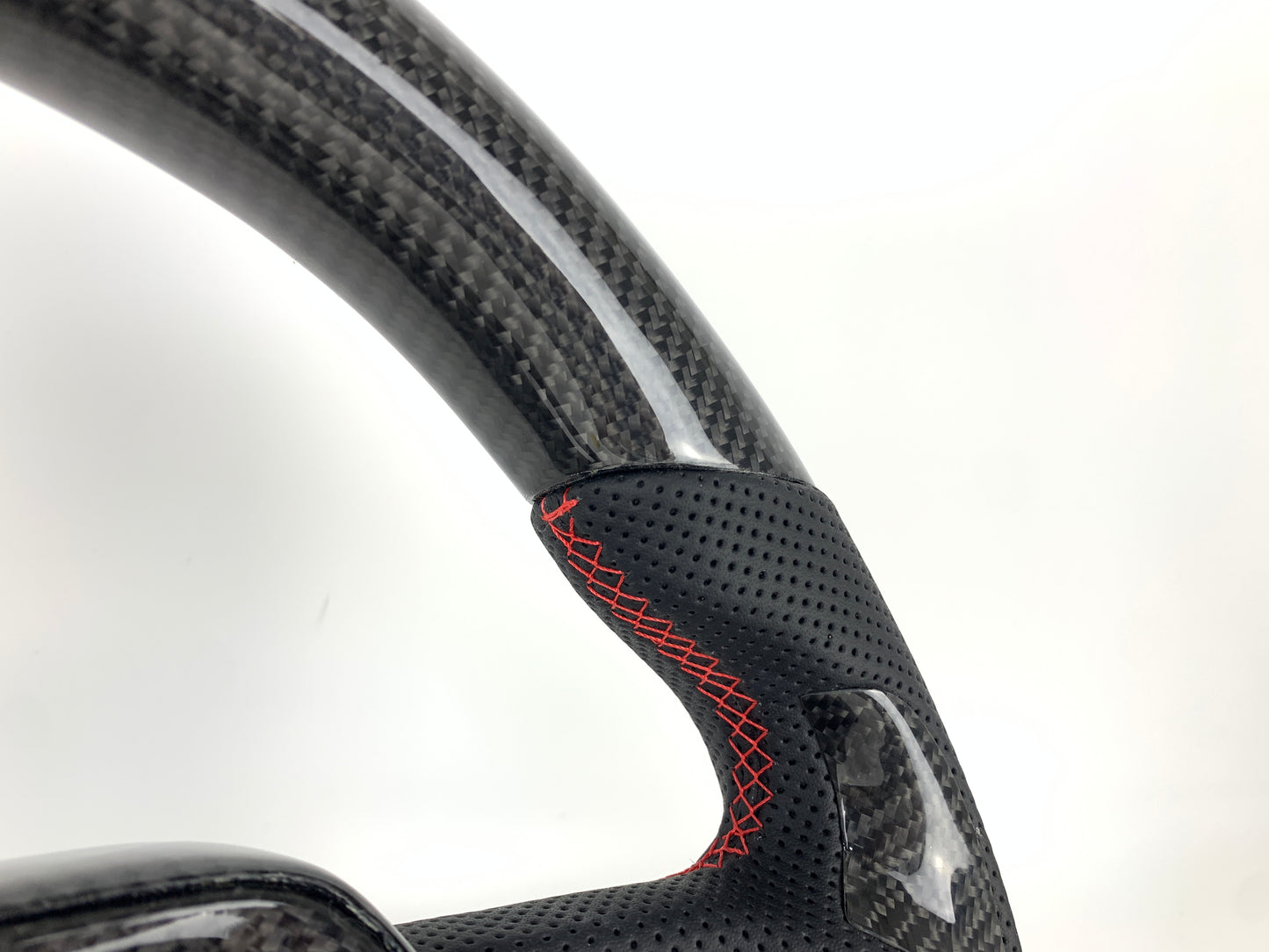 Carbon Fiber Steering Wheel W/ Red Stripe For Toyota Camry 2018-2024