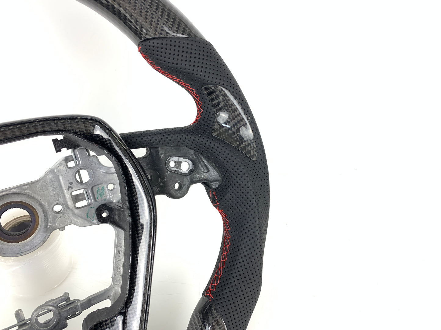 Carbon Fiber Steering Wheel W/ Red Stripe For Toyota Camry 2018-2024