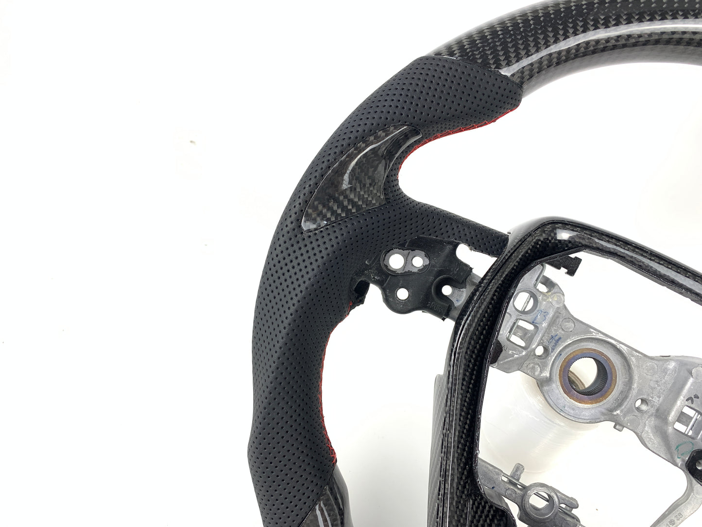 Carbon Fiber Steering Wheel W/ Red Stripe For Toyota Camry 2018-2024