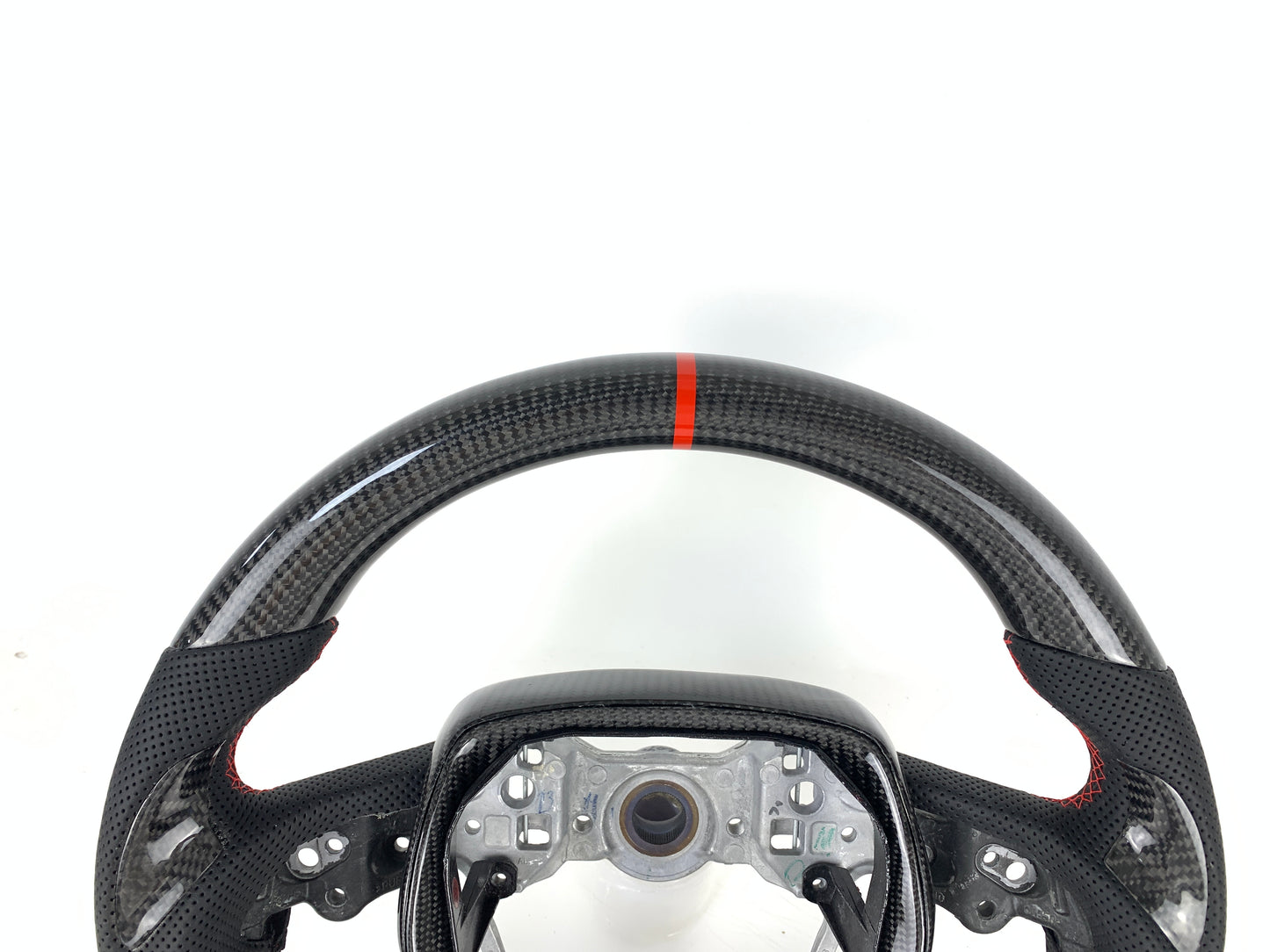 Carbon Fiber Steering Wheel W/ Red Stripe For Toyota Camry 2018-2024