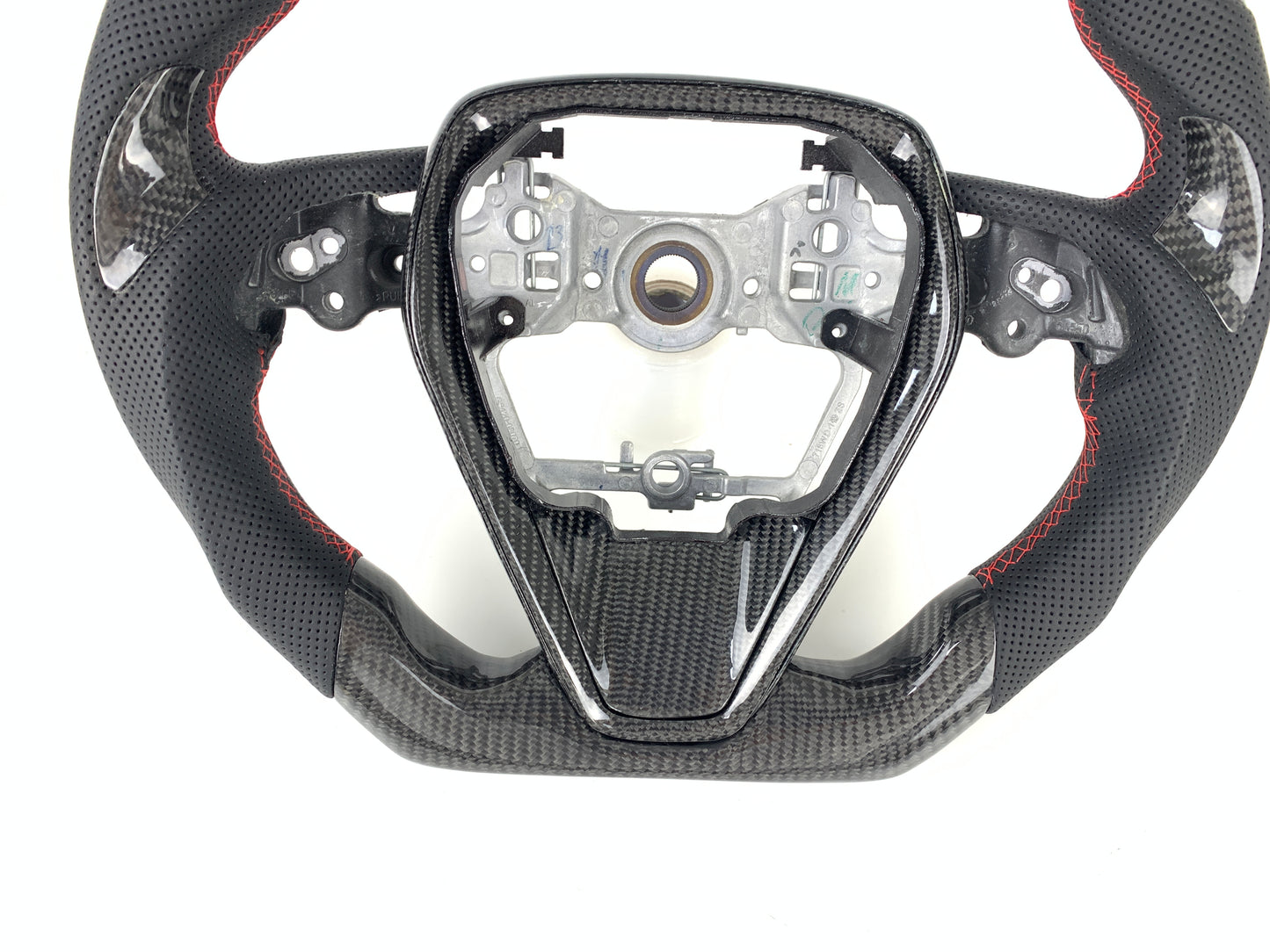 Carbon Fiber Steering Wheel W/ Red Stripe For Toyota Camry 2018-2024